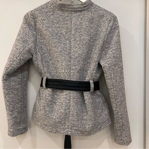 Banana Republic Heather Gray Blazer with Black Belt